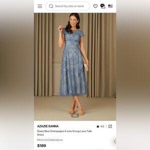 Formal women’s dress from Azazie. Color is beautiful!